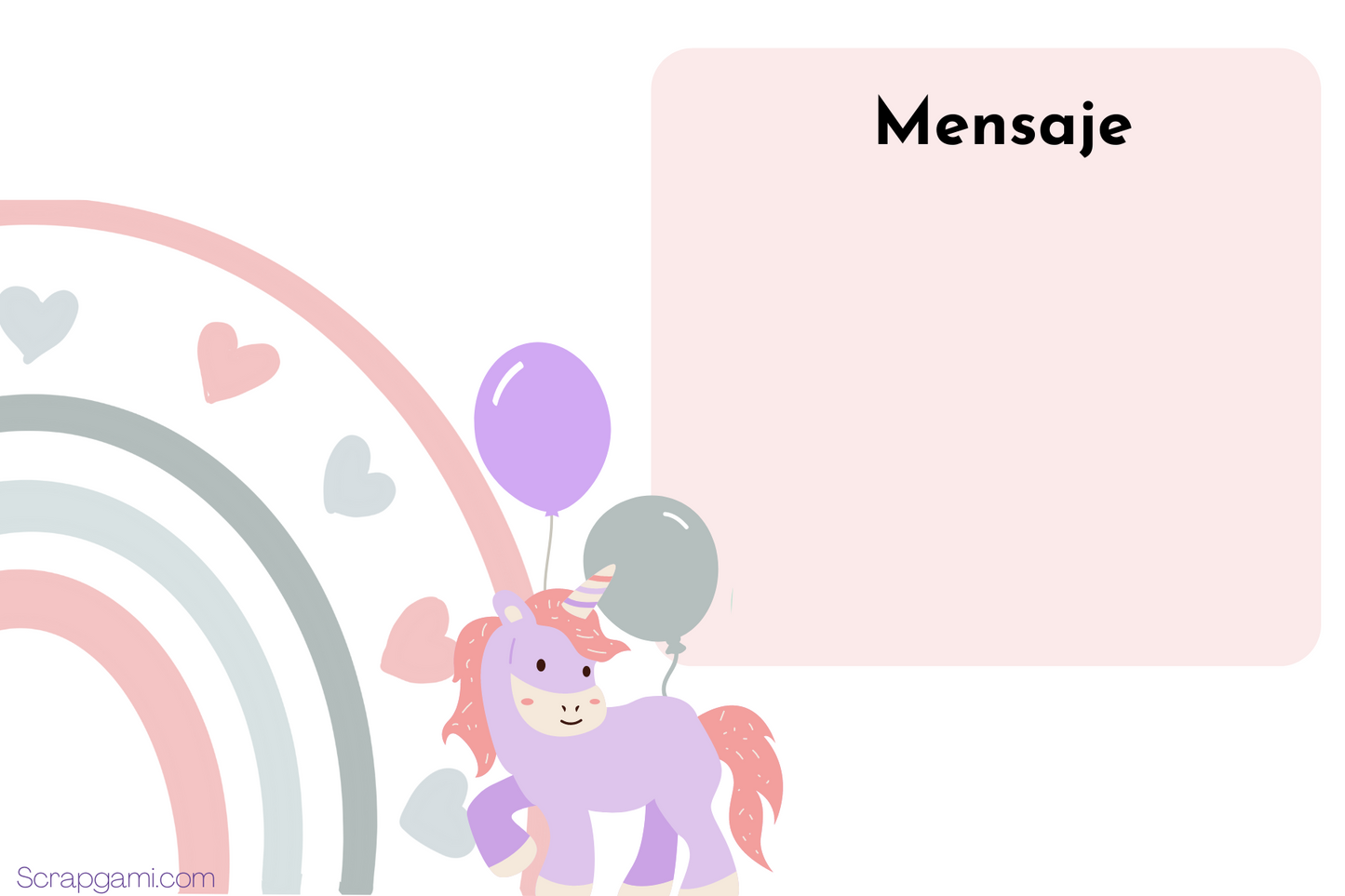 Rainbow Unicorn B-Day Greeting Card