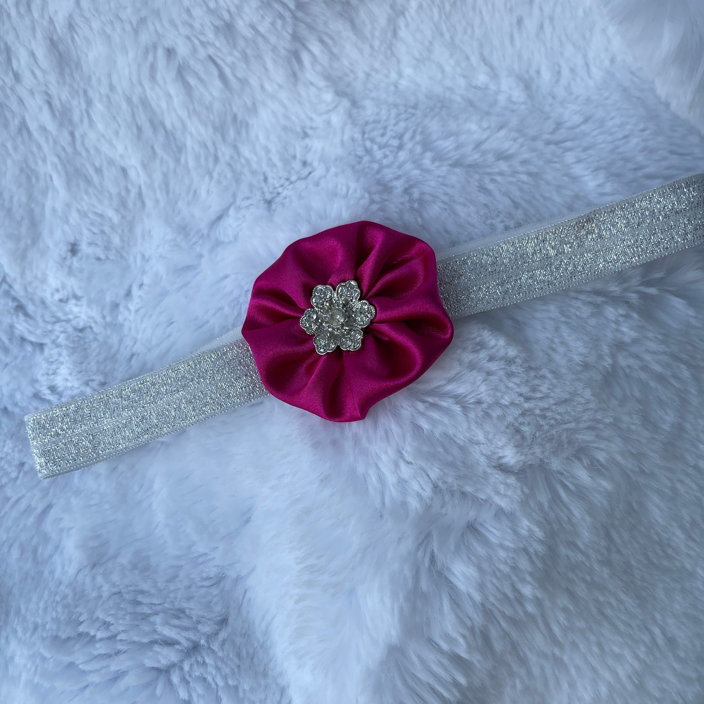 Hot Pink Headband Baby 3-6M