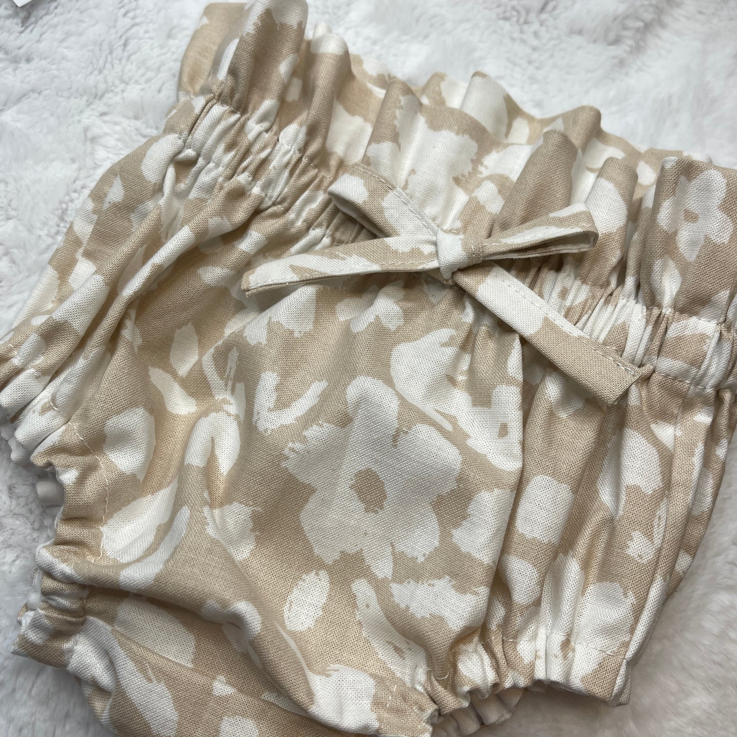 Flower cream Bloomer Diaper Cover