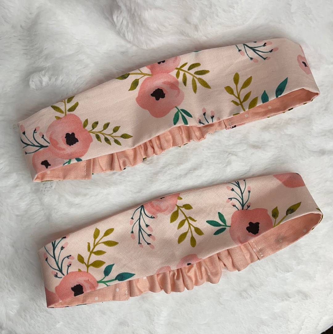 Peach headband reversible
