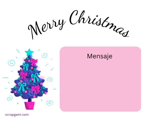 Christmas tree Bow Greeting Card
