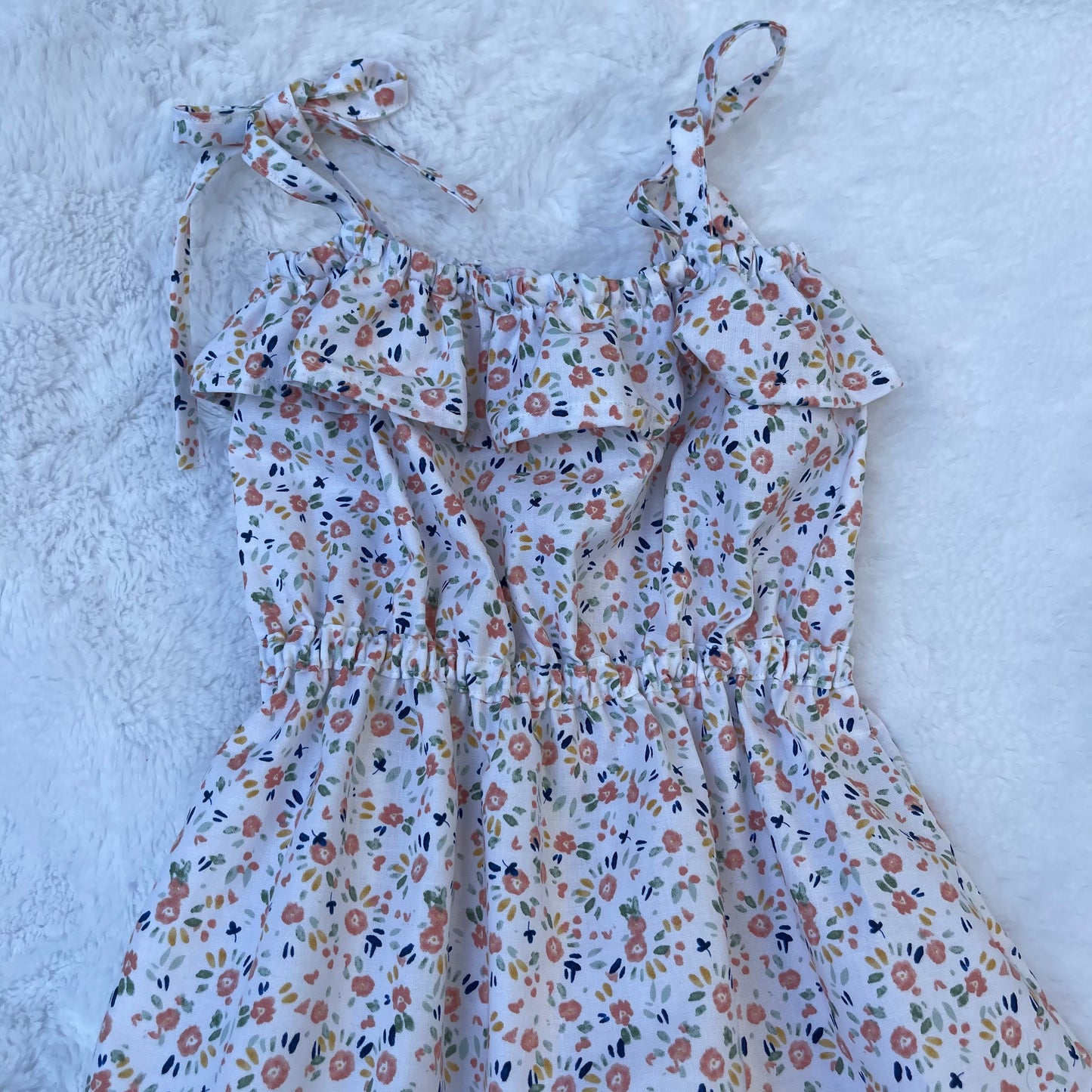 Peach Flower Micamy Dress