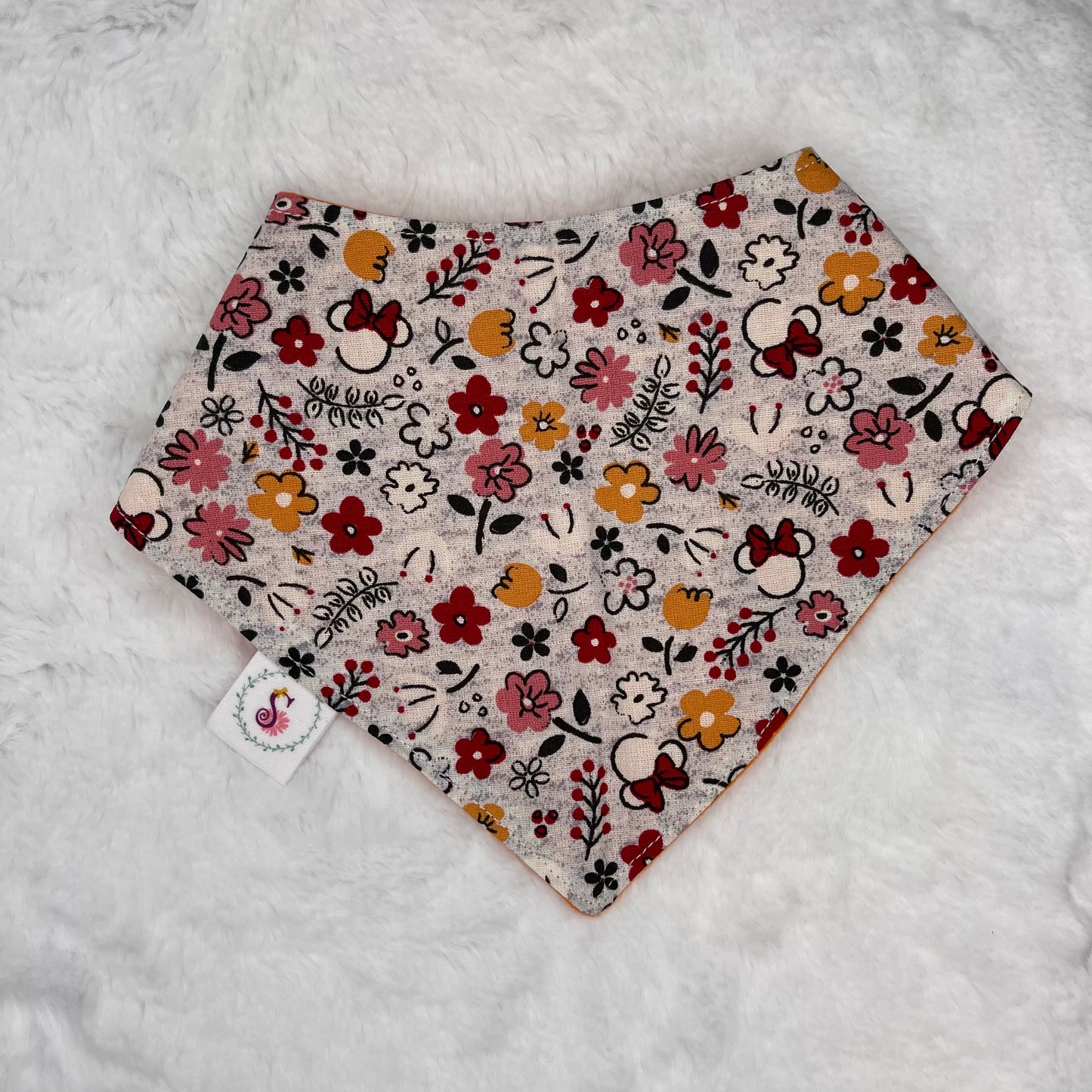 Minnie flower Bandana Bib