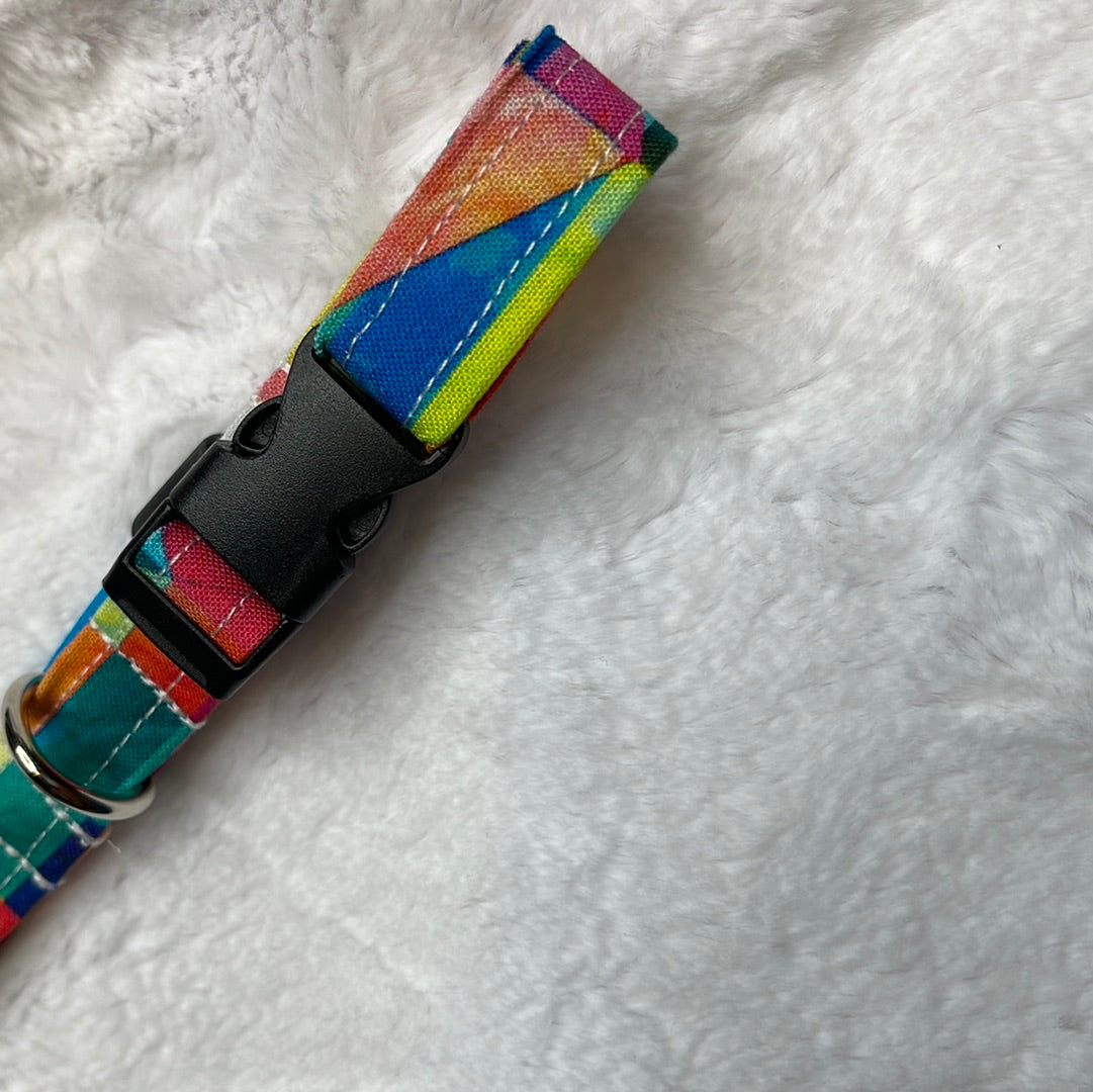 Geometric color pet collar