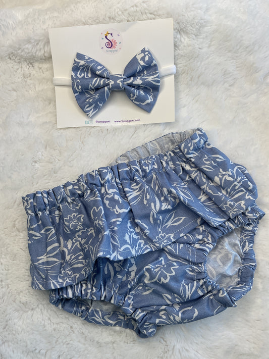 Sky flower Bloomer with bow