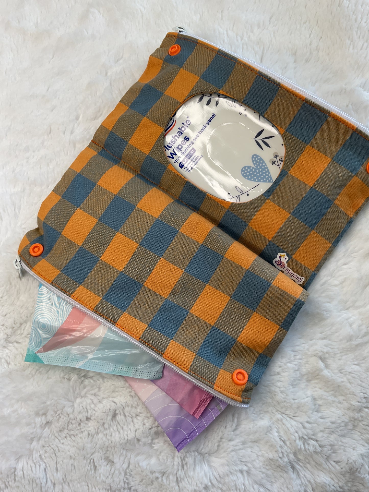 Personal Bag orange Check