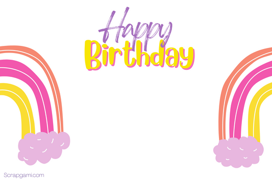 Raibow Cloud B-Day Greeting Card