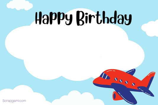AirPlane B-Day Greeting Card