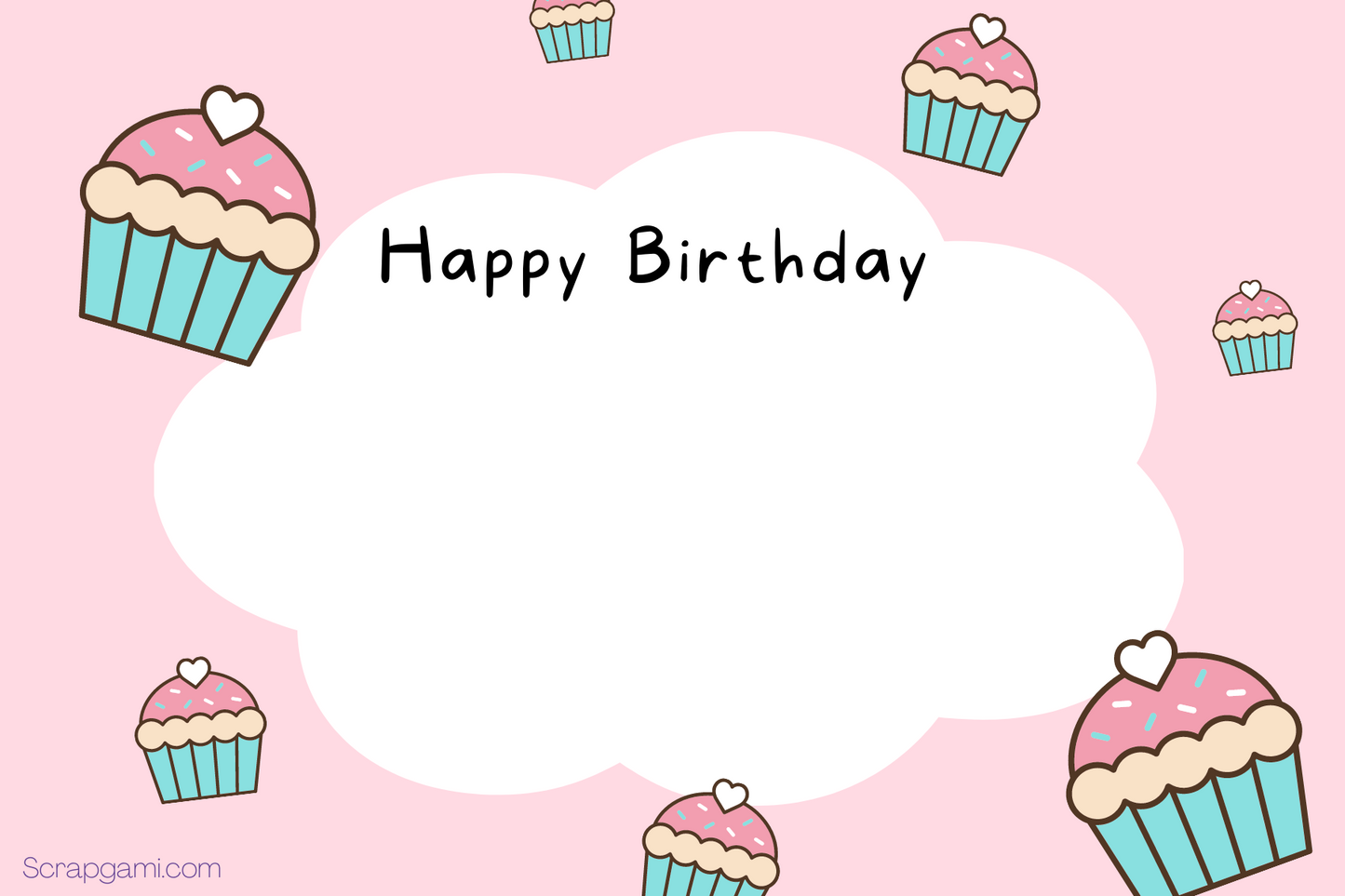 Cup Cake B-Day Greeting Card