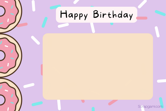 Donuts B-Day Greeting Card