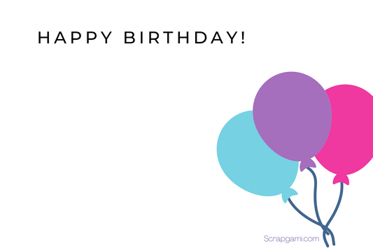 Balloon B-Day Greeting Card