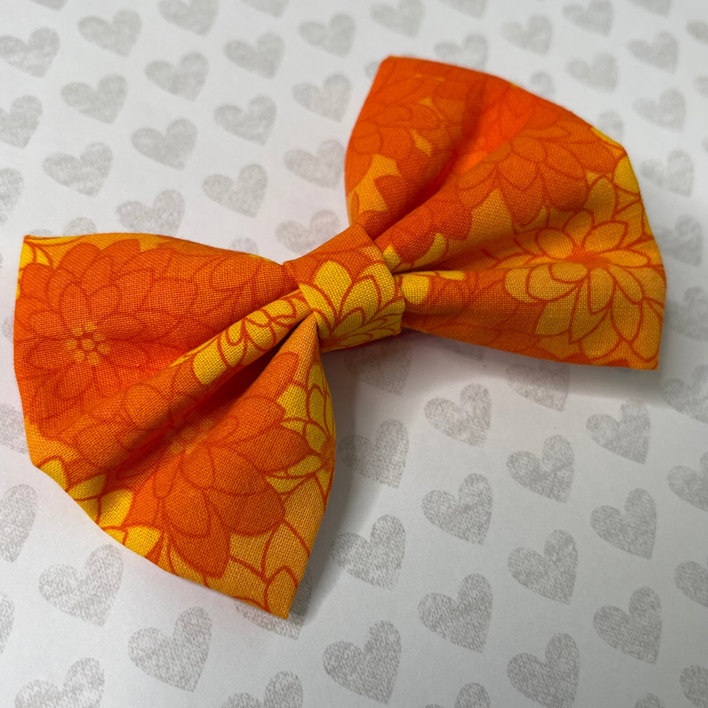 Orange flower regular bow